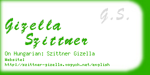 gizella szittner business card